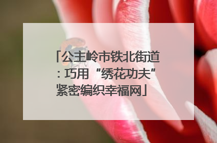 公主岭市铁北街道：巧用“绣花功夫”紧密编织幸福网