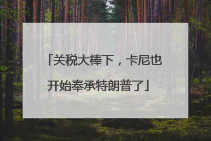 关税大棒下，卡尼也开始奉承特朗普了