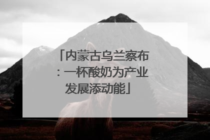 内蒙古乌兰察布：一杯酸奶为产业发展添动能