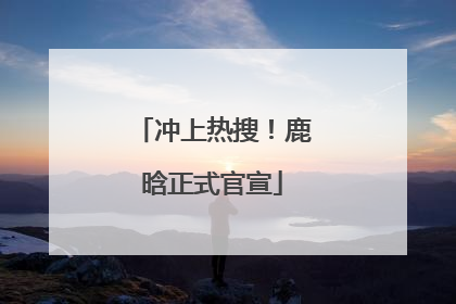 冲上热搜！鹿晗正式官宣