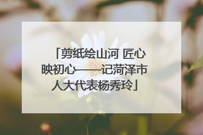 剪纸绘山河 匠心映初心——记菏泽市人大代表杨秀玲