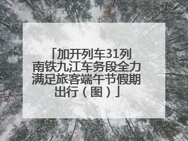 加开列车31列 南铁九江车务段全力满足旅客端午节假期出行（图）