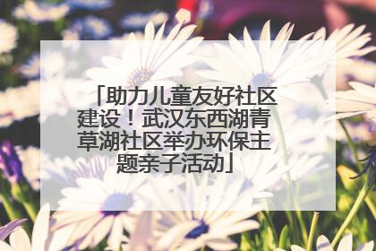 助力儿童友好社区建设！武汉东西湖青草湖社区举办环保主题亲子活动