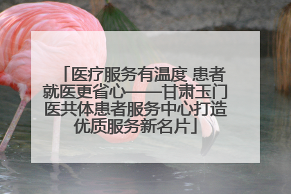 医疗服务有温度 患者就医更省心——甘肃玉门医共体患者服务中心打造优质服务新名片