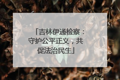 吉林伊通检察：守护公平正义，共促法治民生