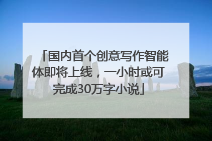 国内首个创意写作智能体即将上线，一小时或可完成30万字小说