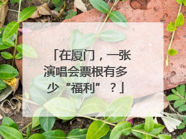 在厦门，一张演唱会票根有多少“福利”？