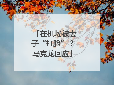 在机场被妻子“打脸”？马克龙回应