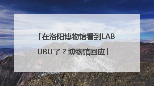 在洛阳博物馆看到LABUBU了？博物馆回应