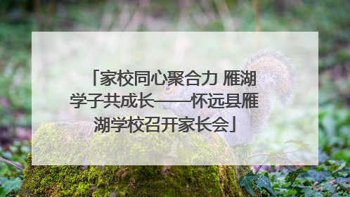 家校同心聚合力 雁湖学子共成长——怀远县雁湖学校召开家长会