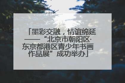 墨彩交融，情谊绵延——“北京市朝阳区·东京都港区青少年书画作品展”成功举办