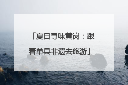 夏日寻味黄岗：跟着单县非遗去旅游