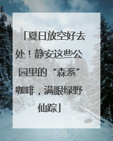 夏日放空好去处！静安这些公园里的“森系”咖啡，满眼绿野仙踪