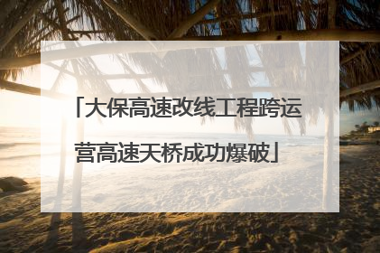 大保高速改线工程跨运营高速天桥成功爆破
