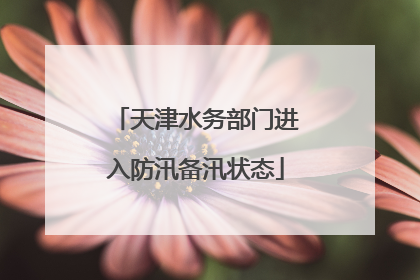 天津水务部门进入防汛备汛状态