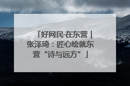 好网民·在东营｜张泽琦：匠心绘就东营“诗与远方”