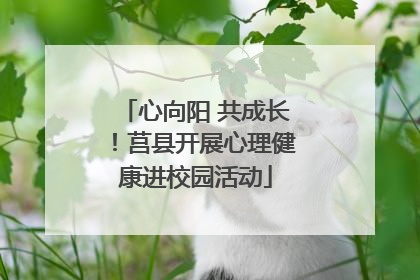 心向阳 共成长！莒县开展心理健康进校园活动
