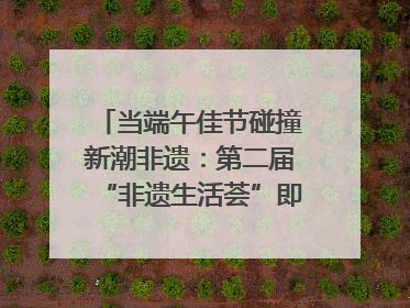 当端午佳节碰撞新潮非遗：第二届“非遗生活荟”即将开启“百young”新章