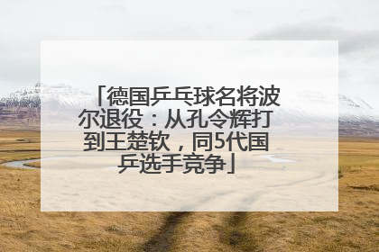 德国乒乓球名将波尔退役：从孔令辉打到王楚钦，同5代国乒选手竞争