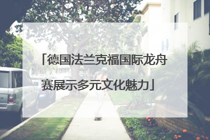 德国法兰克福国际龙舟赛展示多元文化魅力