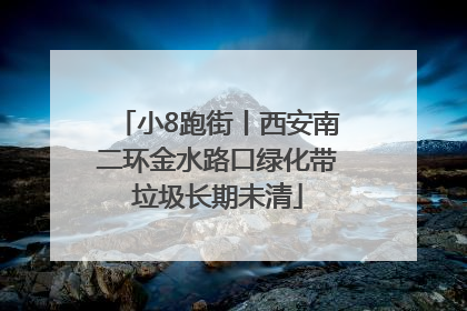 小8跑街丨西安南二环金水路口绿化带垃圾长期未清