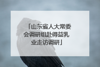 山东省人大常委会调研组赴得益乳业走访调研