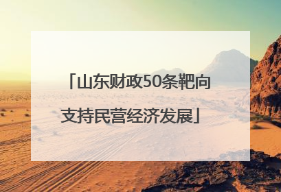 山东财政50条靶向支持民营经济发展