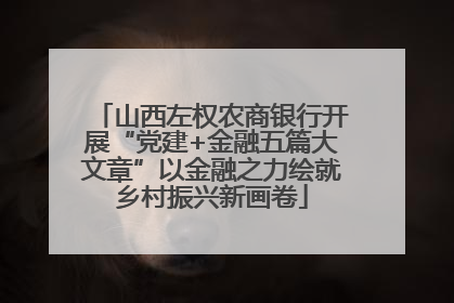 山西左权农商银行开展“党建+金融五篇大文章”以金融之力绘就乡村振兴新画卷