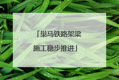 巢马铁路架梁施工稳步推进