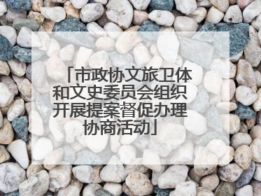 市政协文旅卫体和文史委员会组织开展提案督促办理协商活动
