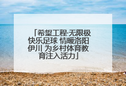 希望工程·无限极快乐足球 情暖洛阳伊川 为乡村体育教育注入活力