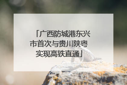 广西防城港东兴市首次与贵川陕粤实现高铁直通