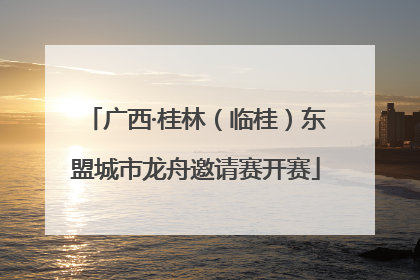 广西·桂林（临桂）东盟城市龙舟邀请赛开赛
