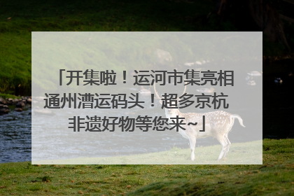 开集啦！运河市集亮相通州漕运码头！超多京杭非遗好物等您来~