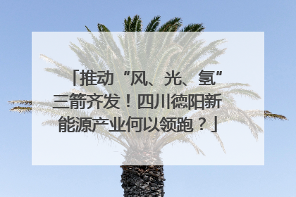 推动“风、光、氢”三箭齐发！四川德阳新能源产业何以领跑？