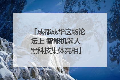 成都成华这场论坛上 智能机器人黑科技集体亮相