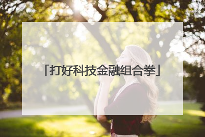 打好科技金融组合拳