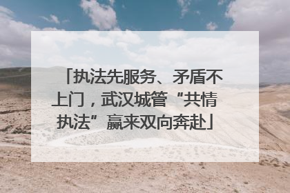 执法先服务、矛盾不上门，武汉城管“共情执法”赢来双向奔赴
