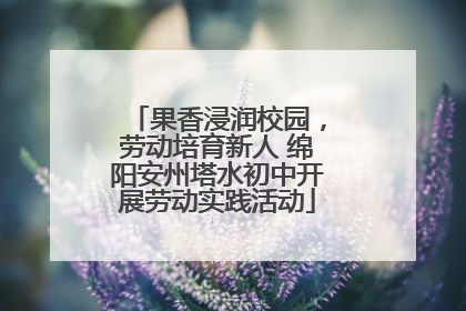 果香浸润校园，劳动培育新人 绵阳安州塔水初中开展劳动实践活动