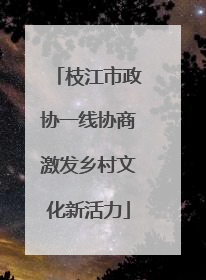 枝江市政协一线协商激发乡村文化新活力