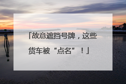 故意遮挡号牌，这些货车被“点名”！