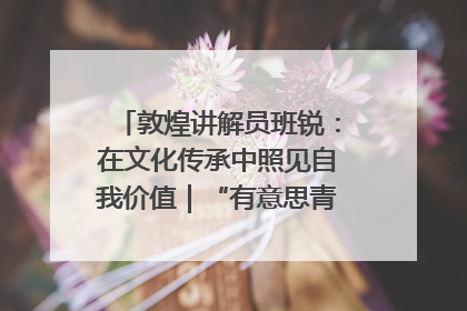 敦煌讲解员班锐：在文化传承中照见自我价值｜“有意思青年”高校公益计划