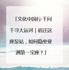 文化中国行·千问千寻大运河｜宿迁这座泵站，如何稳坐亚洲第一宝座？