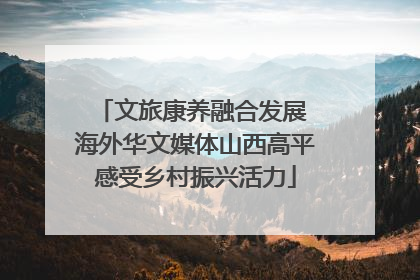文旅康养融合发展 海外华文媒体山西高平感受乡村振兴活力