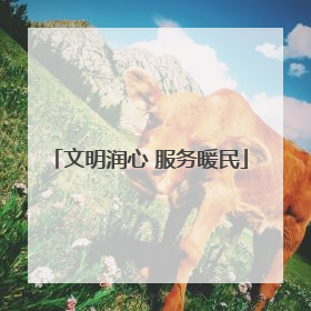 文明润心 服务暖民