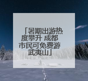暑期出游热度攀升 成都市民可免费游武夷山