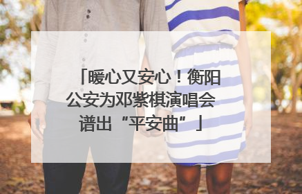暖心又安心！衡阳公安为邓紫棋演唱会谱出“平安曲”