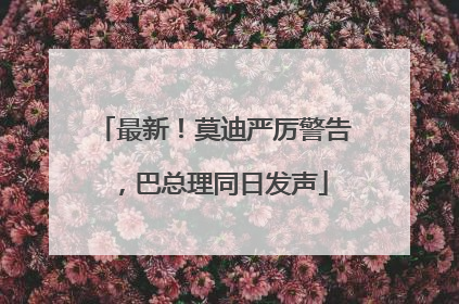 最新！莫迪严厉警告，巴总理同日发声