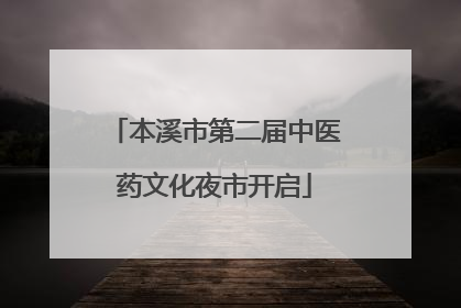 本溪市第二届中医药文化夜市开启