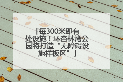 每300米即有一处设施！环杏林湾公园将打造“无障碍设施样板区”